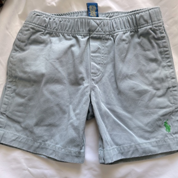 Boy 3T/3 Light Blue/grayish Cotton Shorts Elastic Waste - Picture 6 of 8